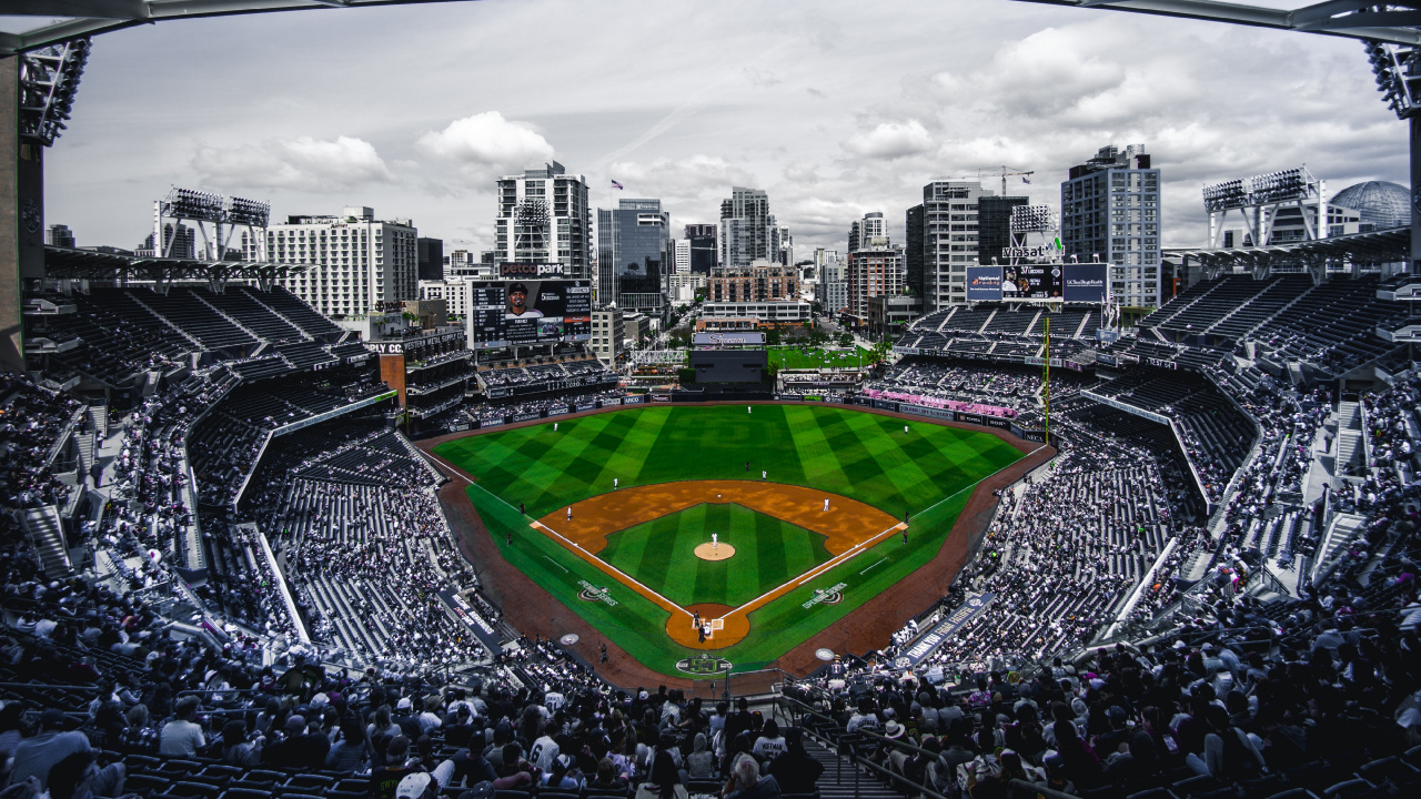 Обои бейсбол, стадион, бейсбольное поле, бейсбольный парк, спортивные объекты в разрешении 1280x720