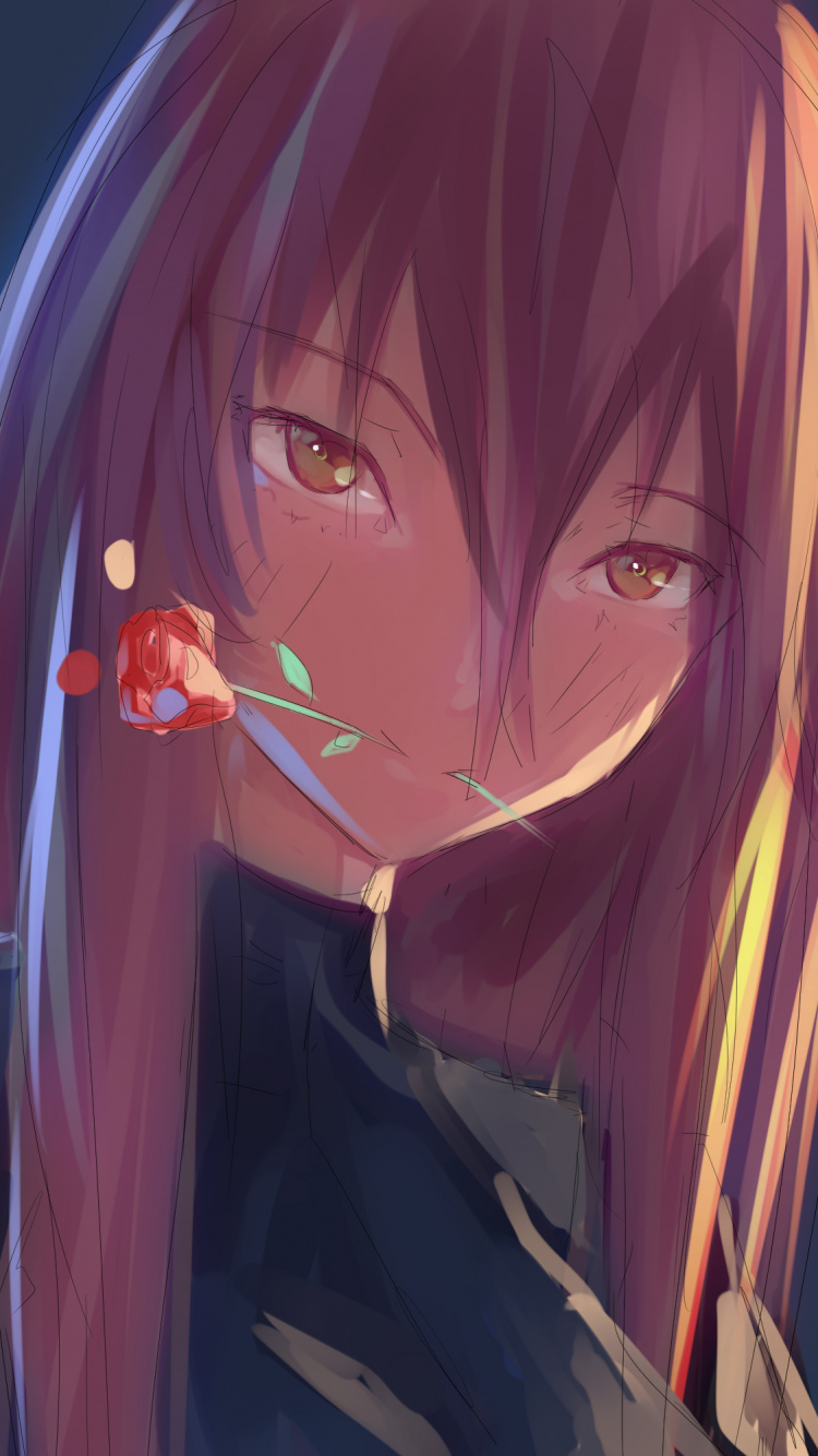 Обои аниме, цифровое искусство, арт, мультфильм, иллюстрация в разрешении 750x1334