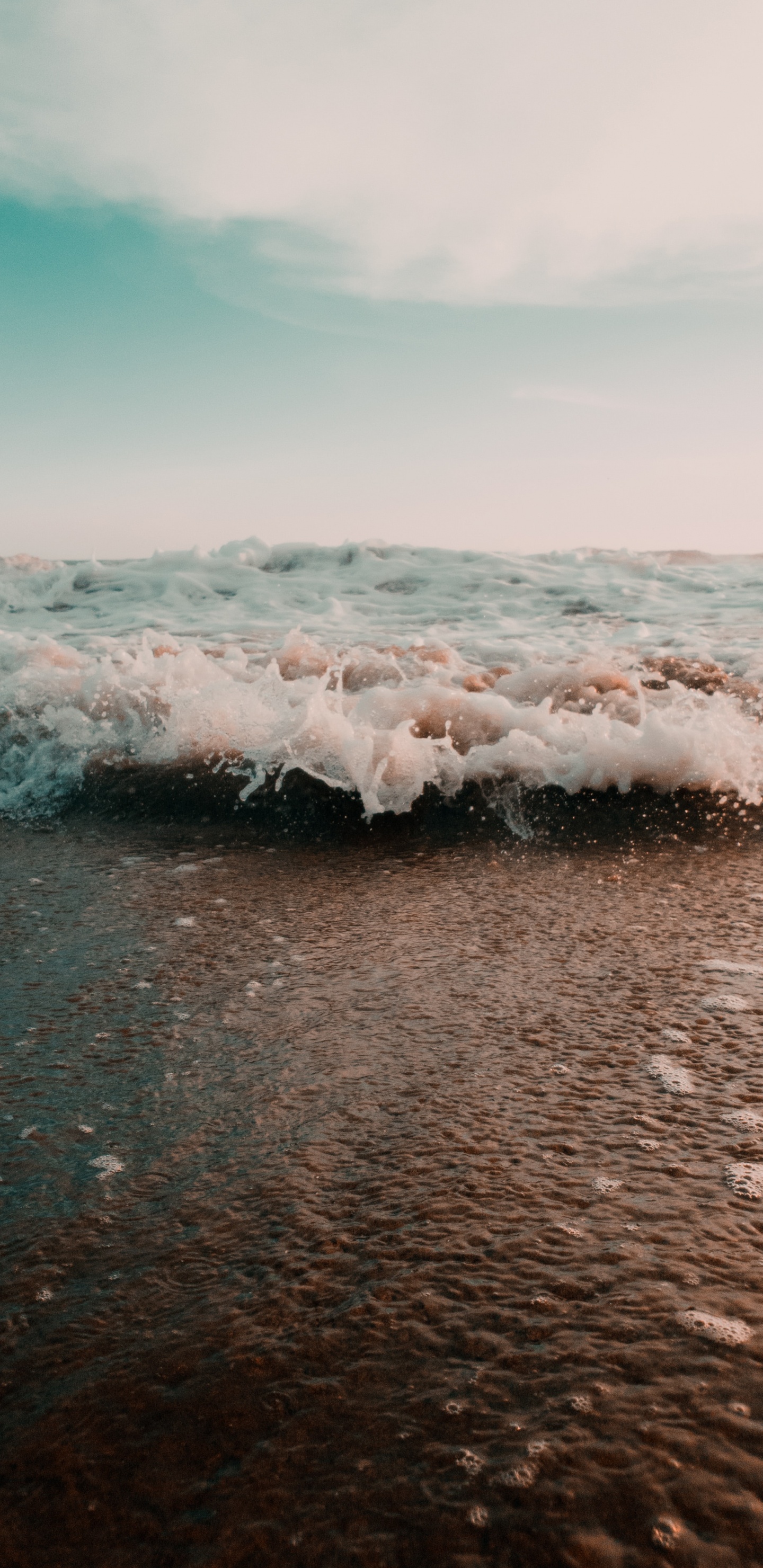 Обои море, волна, океан, вода, ветровая волна в разрешении 1440x2960