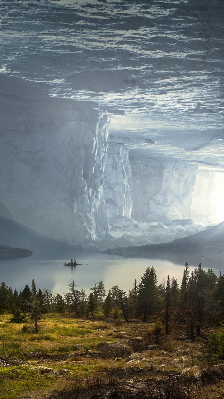 Обои пещера фантазий, фэнтези, сказка, пещера, растение в разрешении 720x1280