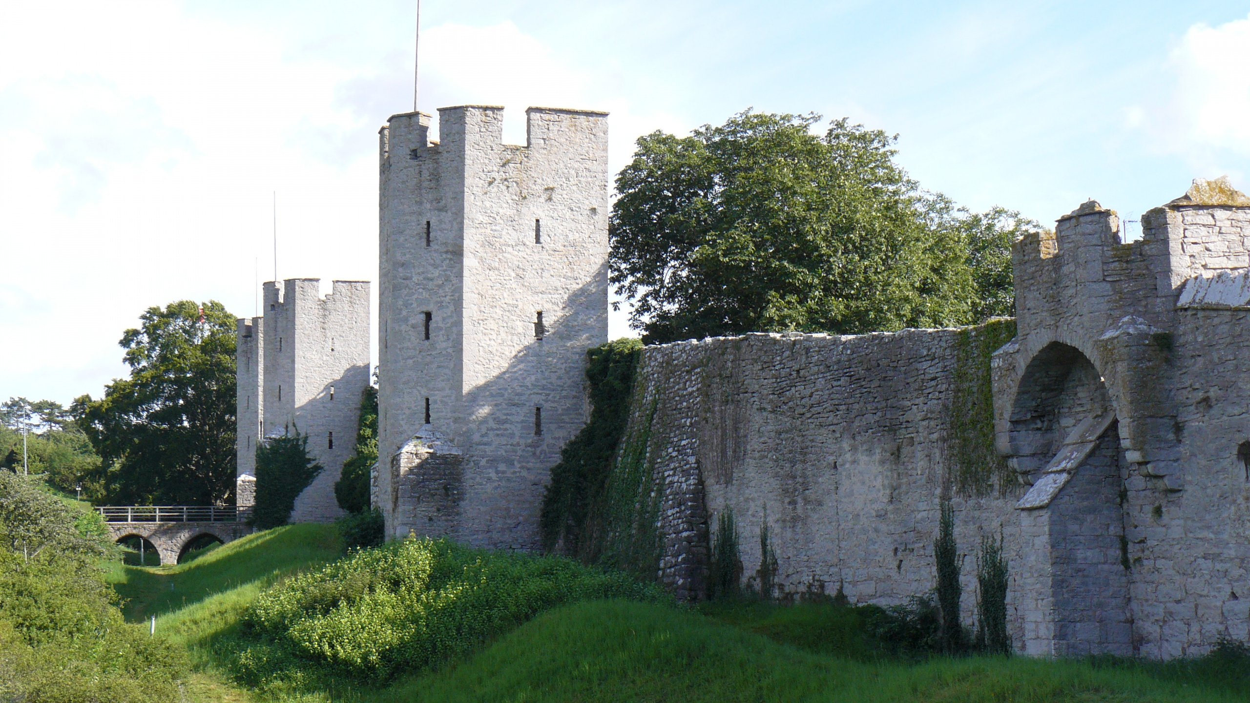 Обои Висбю Городская Стена, замок, фортификация, развалины, стена в разрешении 2560x1440