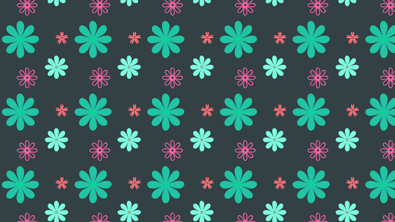 Обои текстура, зеленый, узор, розовый, дизайн в разрешении 1280x720