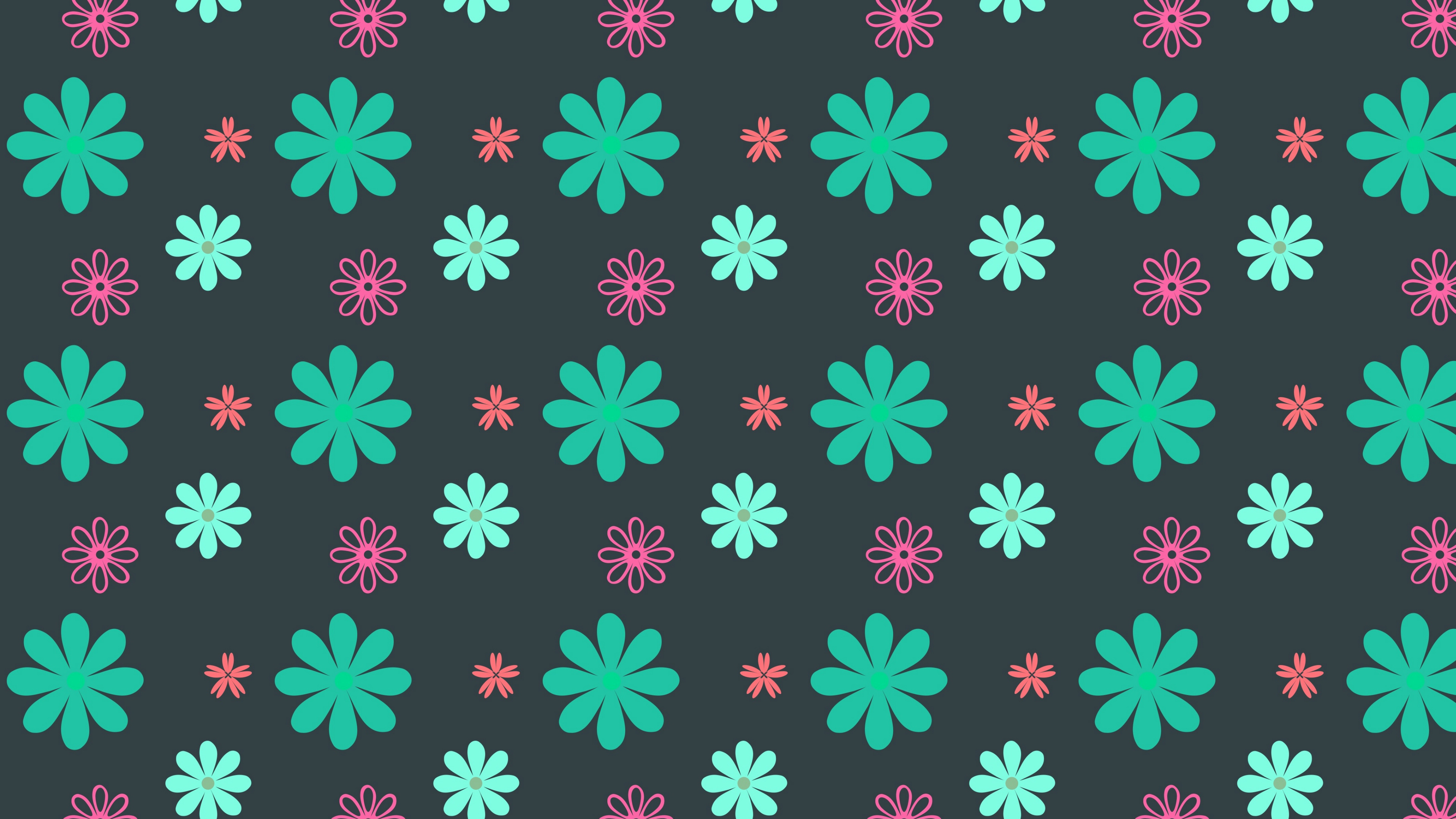 Обои текстура, зеленый, узор, розовый, дизайн в разрешении 3840x2160