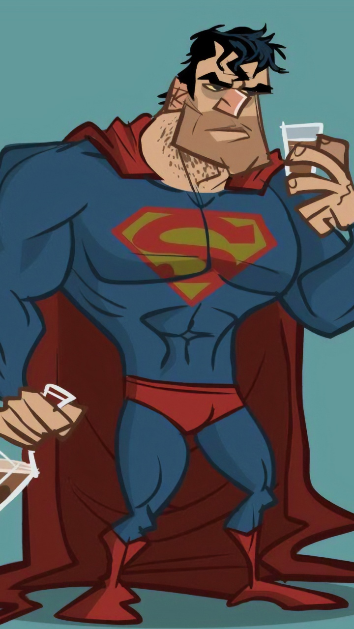Обои Супермен, Бэтмен, чудоженщина, супергерой, мультфильм в разрешении 720x1280
