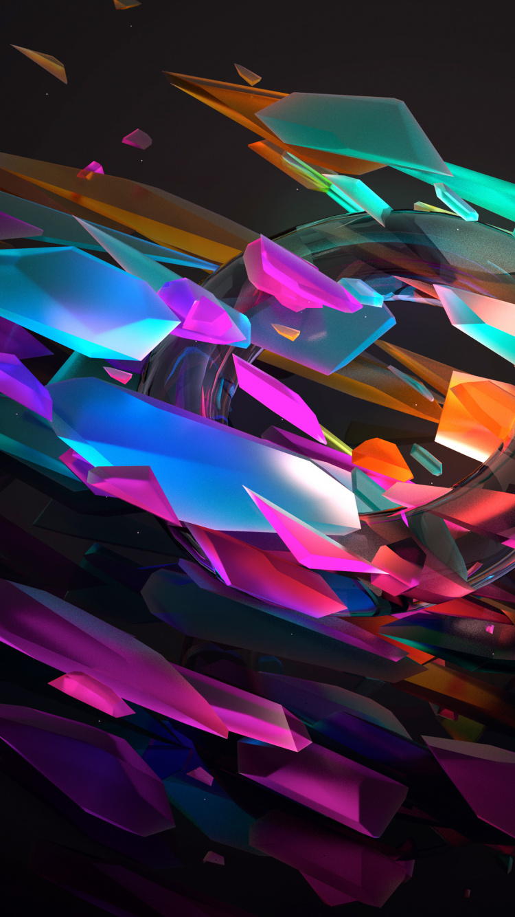 Обои абстрактное искусство, свет, пурпур, графика, космос в разрешении 750x1334