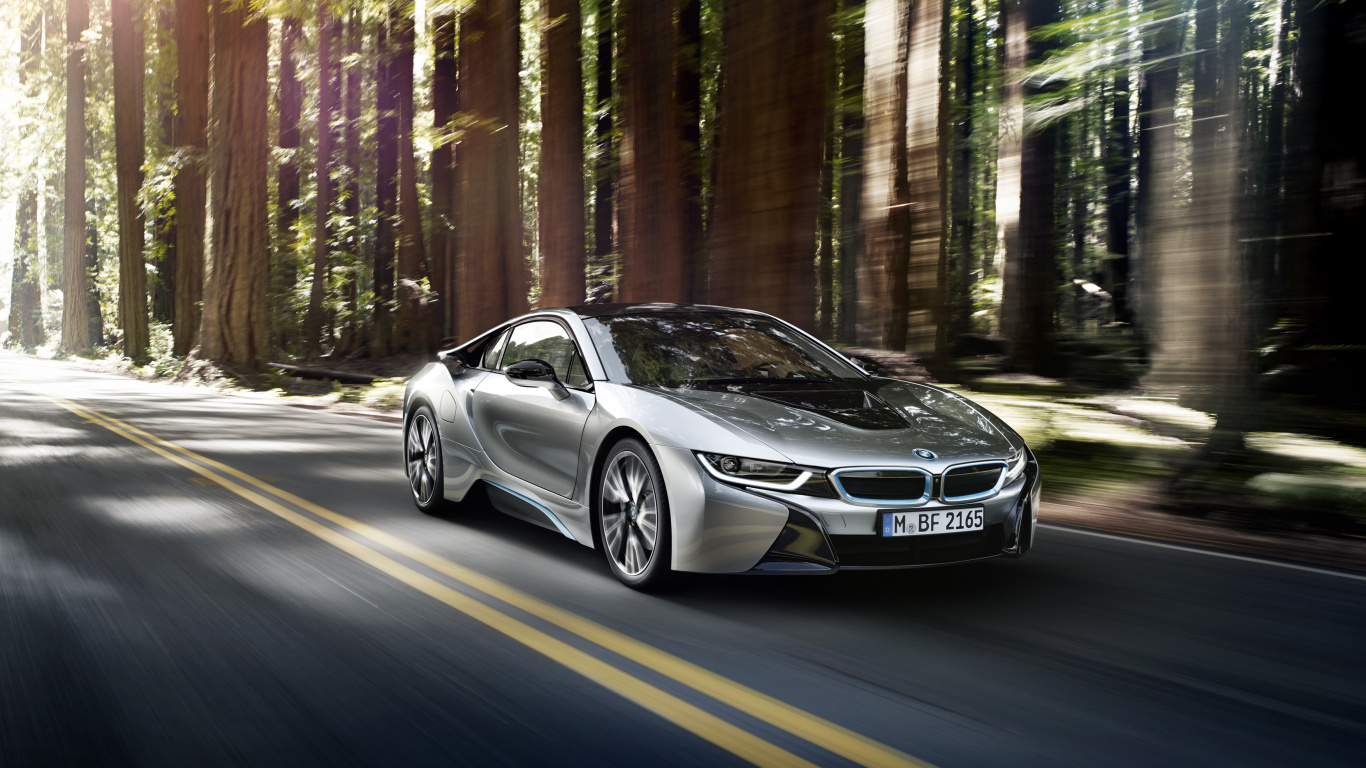 Обои 2015 BMW i8, авто, bmw, спорткар, мощные машины HD ready бесплатно,  заставка 1366x768 - скачать картинки и фото