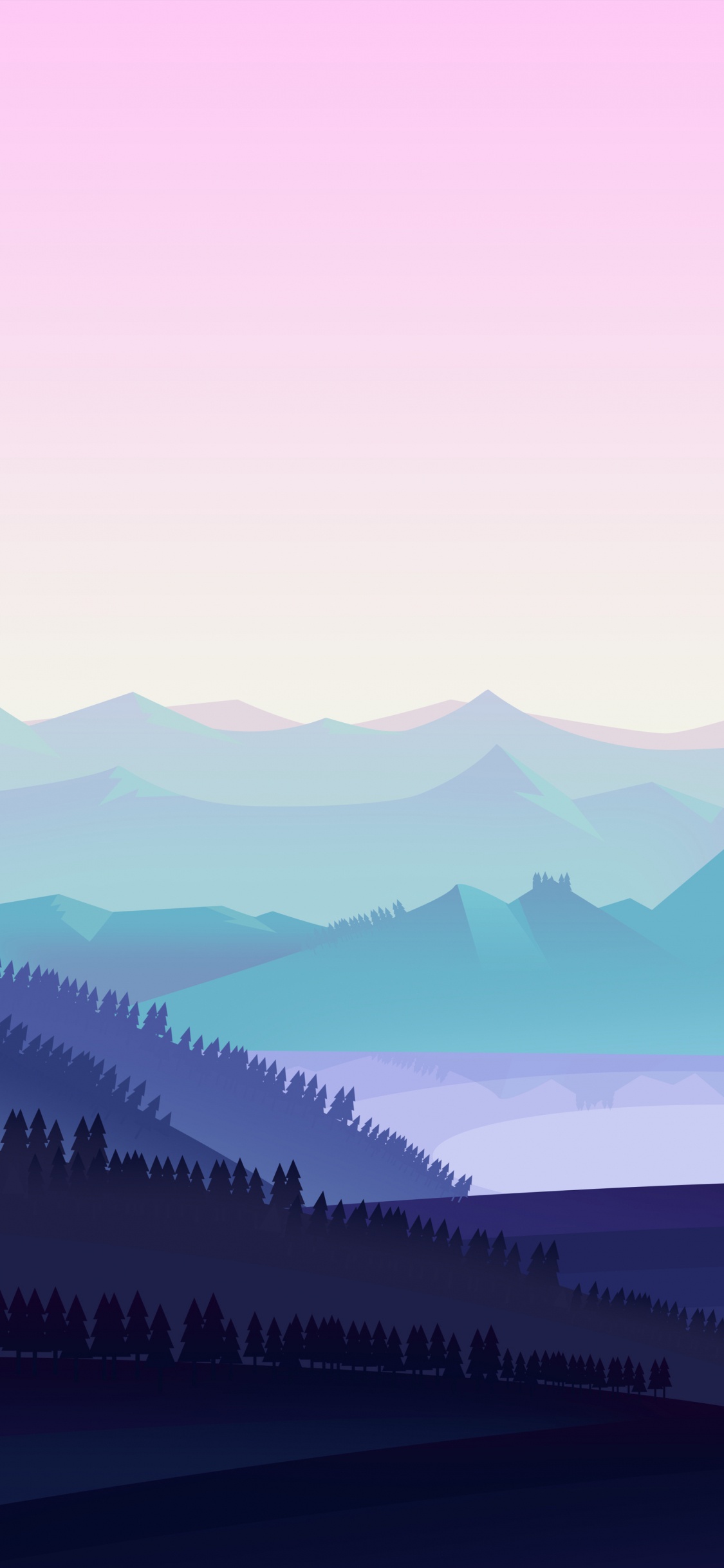 Обои мультфильм, анимация, иллюстрация, арт, водоем в разрешении 1125x2436