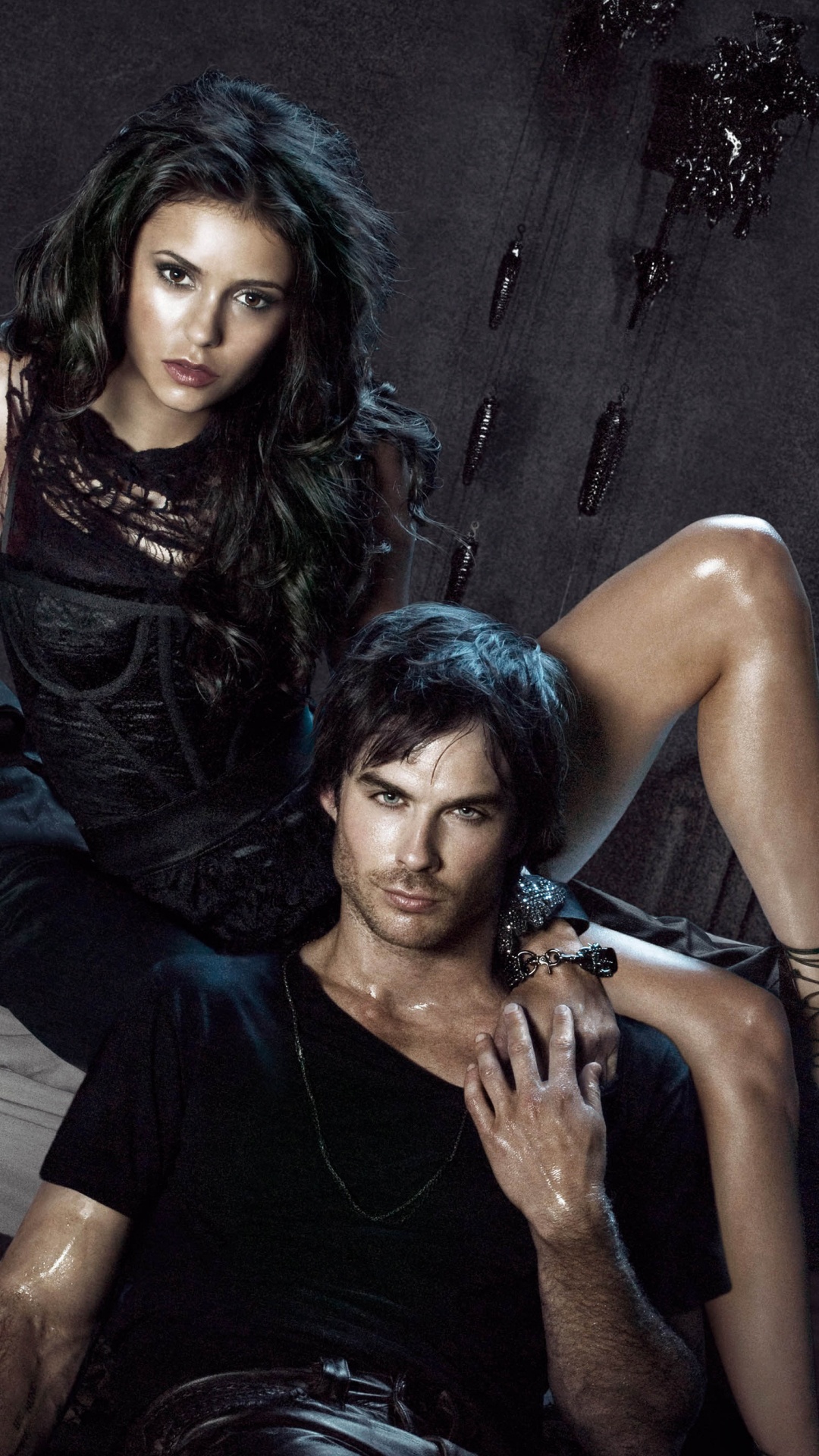Обои Дневники вампира, Деймон Сальваторе, Стефан Сальваторе, вампир, фэшн в разрешении 1080x1920