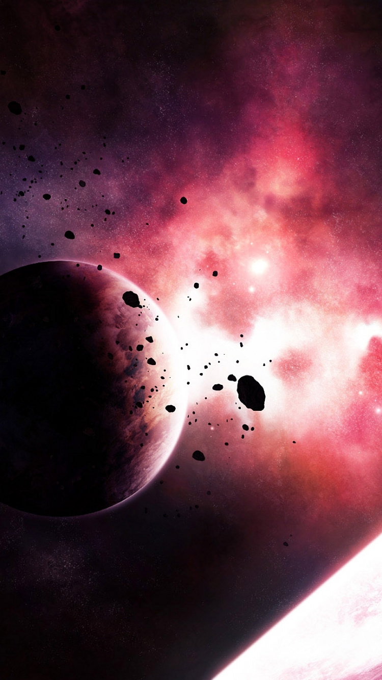 Обои космическое пространство, астрономический объект, атмосфера, космос, метеоритный дождь в разрешении 750x1334