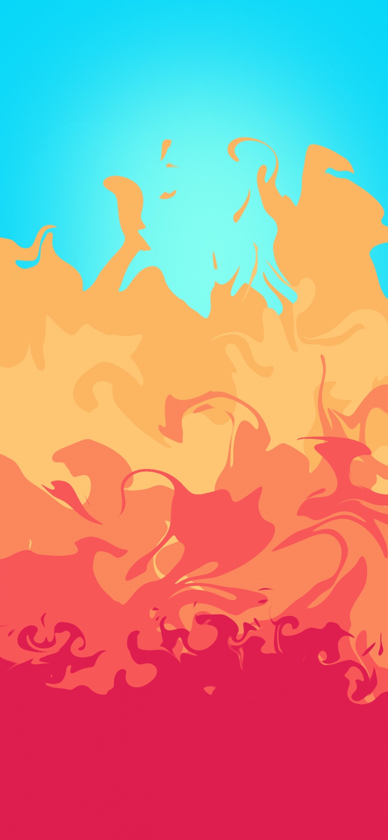 Обои визуальное искусство, цветной, арт, дизайн, Оранжевый цвет в разрешении 1242x2688