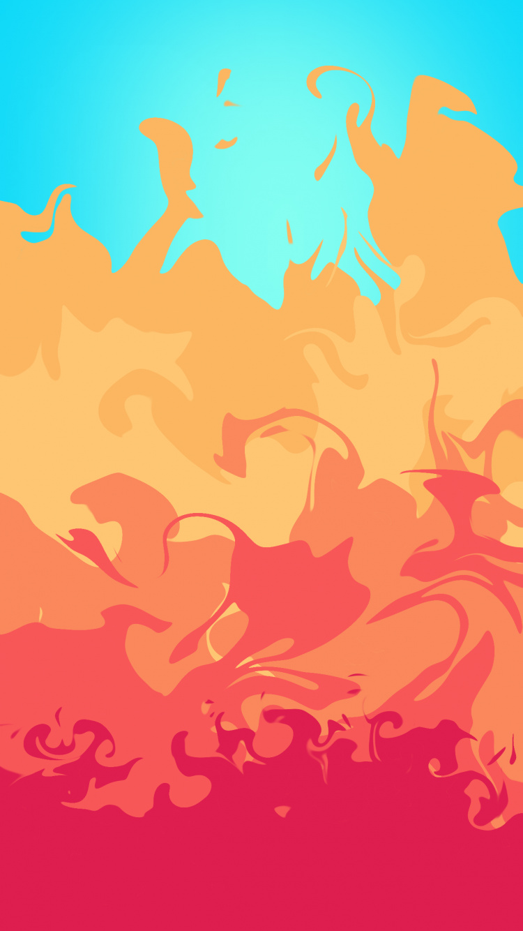 Обои визуальное искусство, цветной, арт, дизайн, Оранжевый цвет в разрешении 750x1334