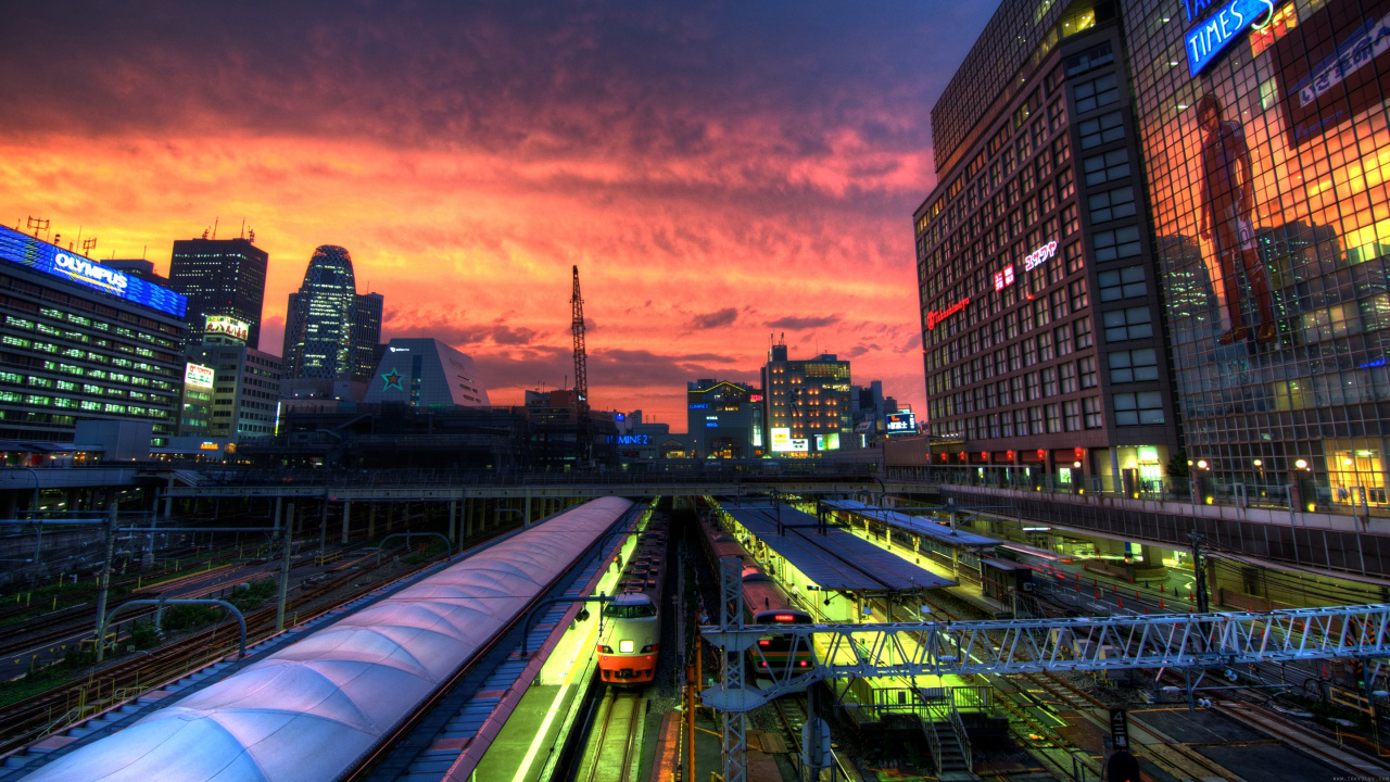 Обои macbook, городской пейзаж, городской район, метрополия, город в разрешении 1280x720