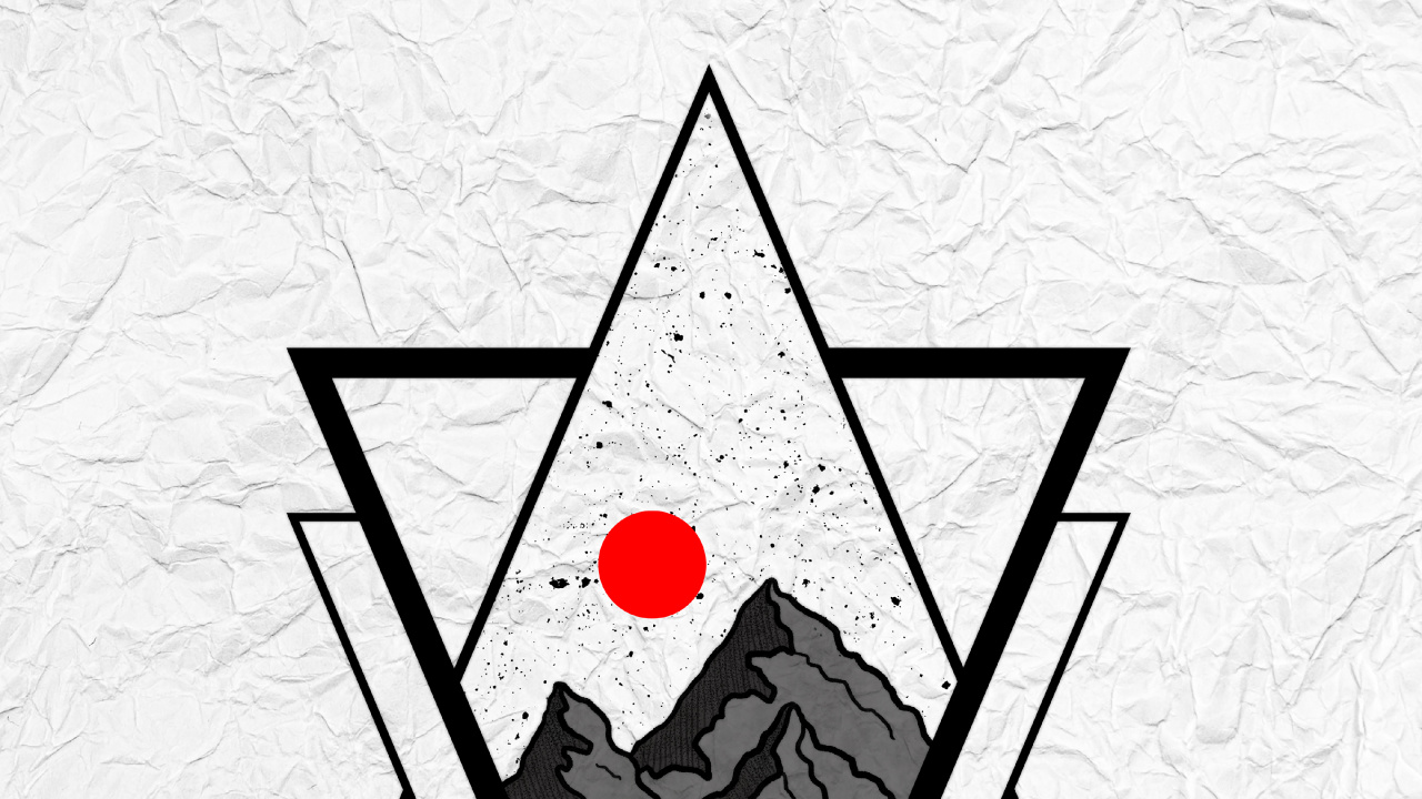 Обои треугольник, визуальное искусство, графический дизайн, дизайн, прямоугольник в разрешении 1280x720