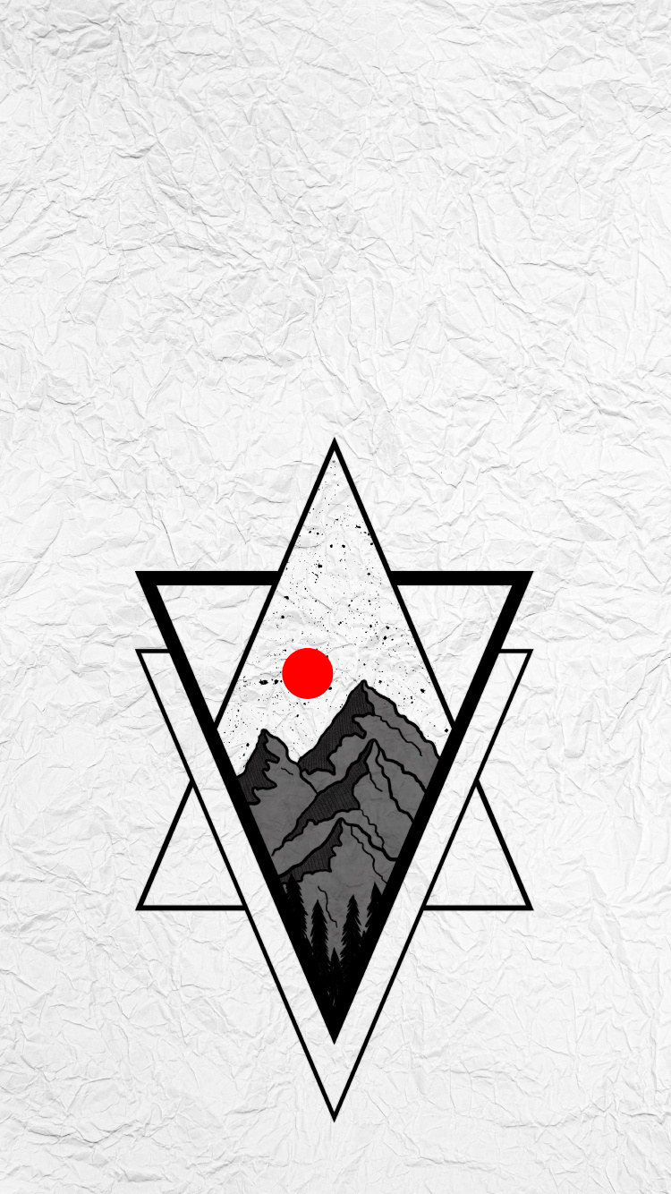 Обои треугольник, визуальное искусство, графический дизайн, дизайн, прямоугольник в разрешении 750x1334