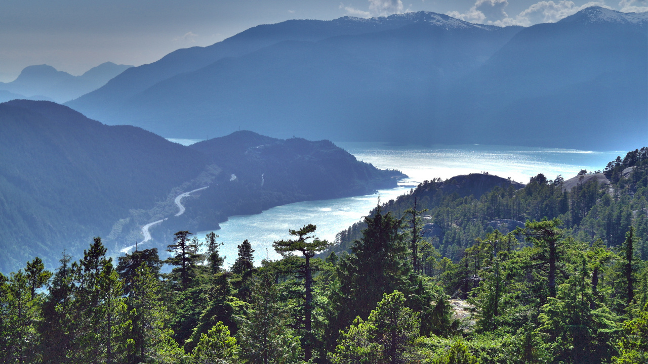 Обои горный рельеф, гора, горный хребет, нагорье, дикая местность в разрешении 1280x720