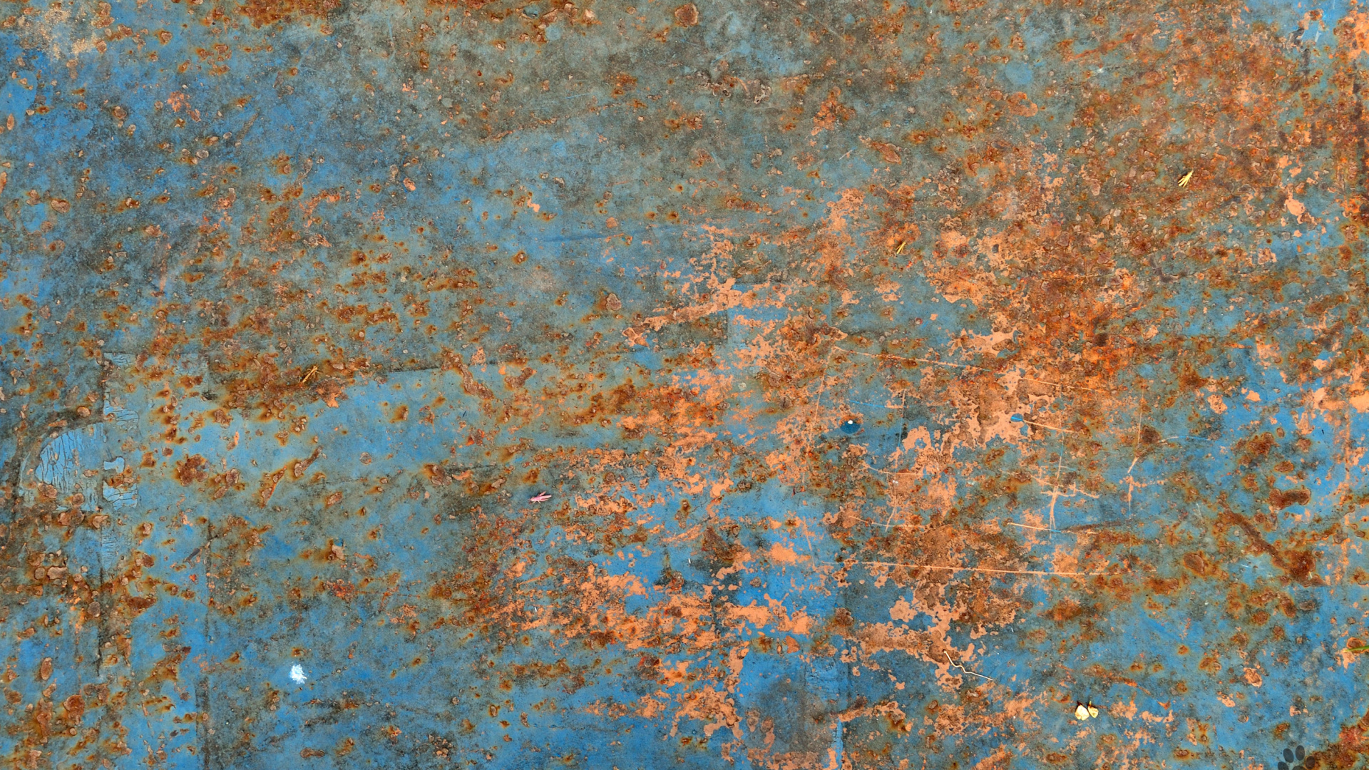 Обои ржавчина, синий, узор, металл, свет в разрешении 1920x1080
