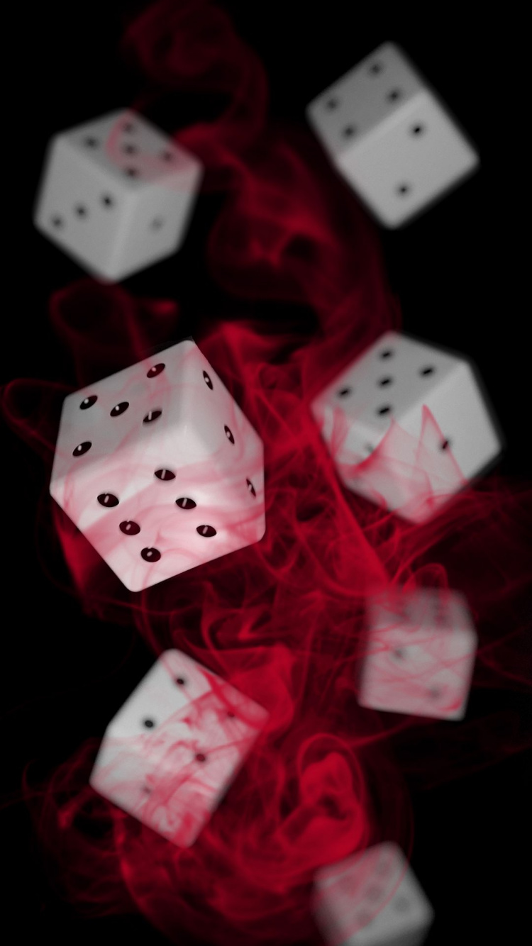 Обои игра в кости, кости, белые, азартная игра, розовый в разрешении 750x1334