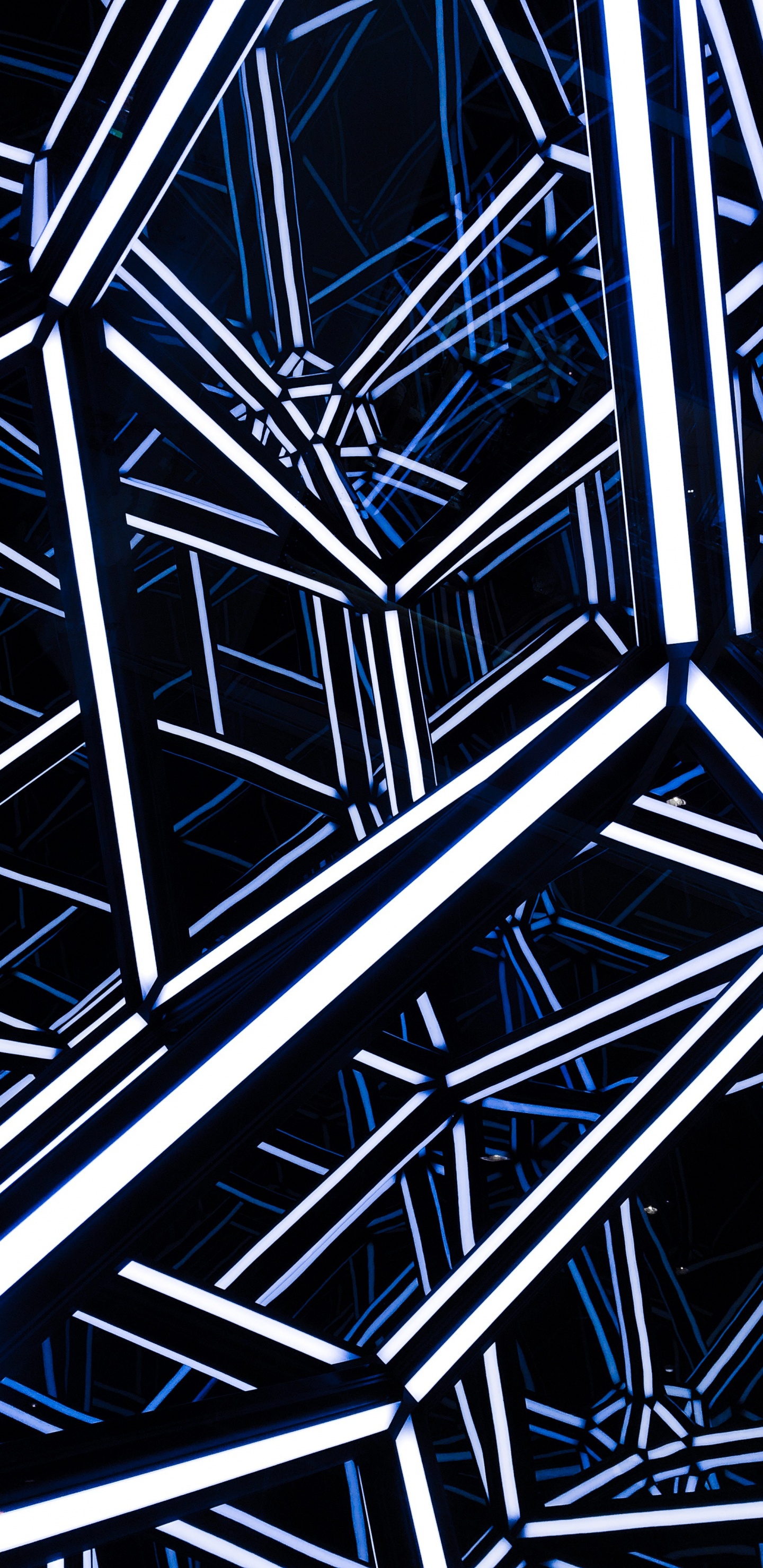 Обои современная архитектура, архитектура, синий, узор, линия в разрешении 1440x2960