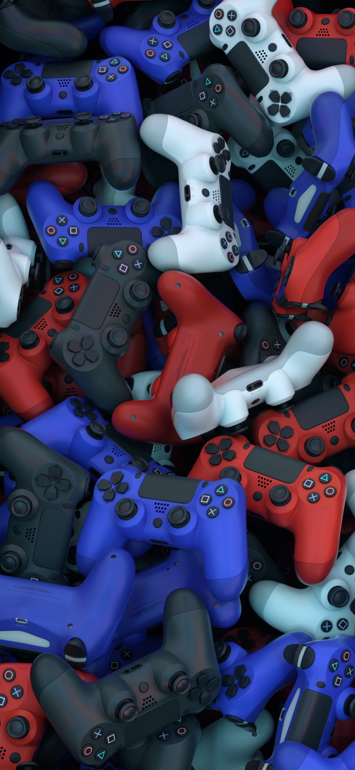 Обои игровой планшет, playstation 4, синий, белые, свет в разрешении 1242x2688