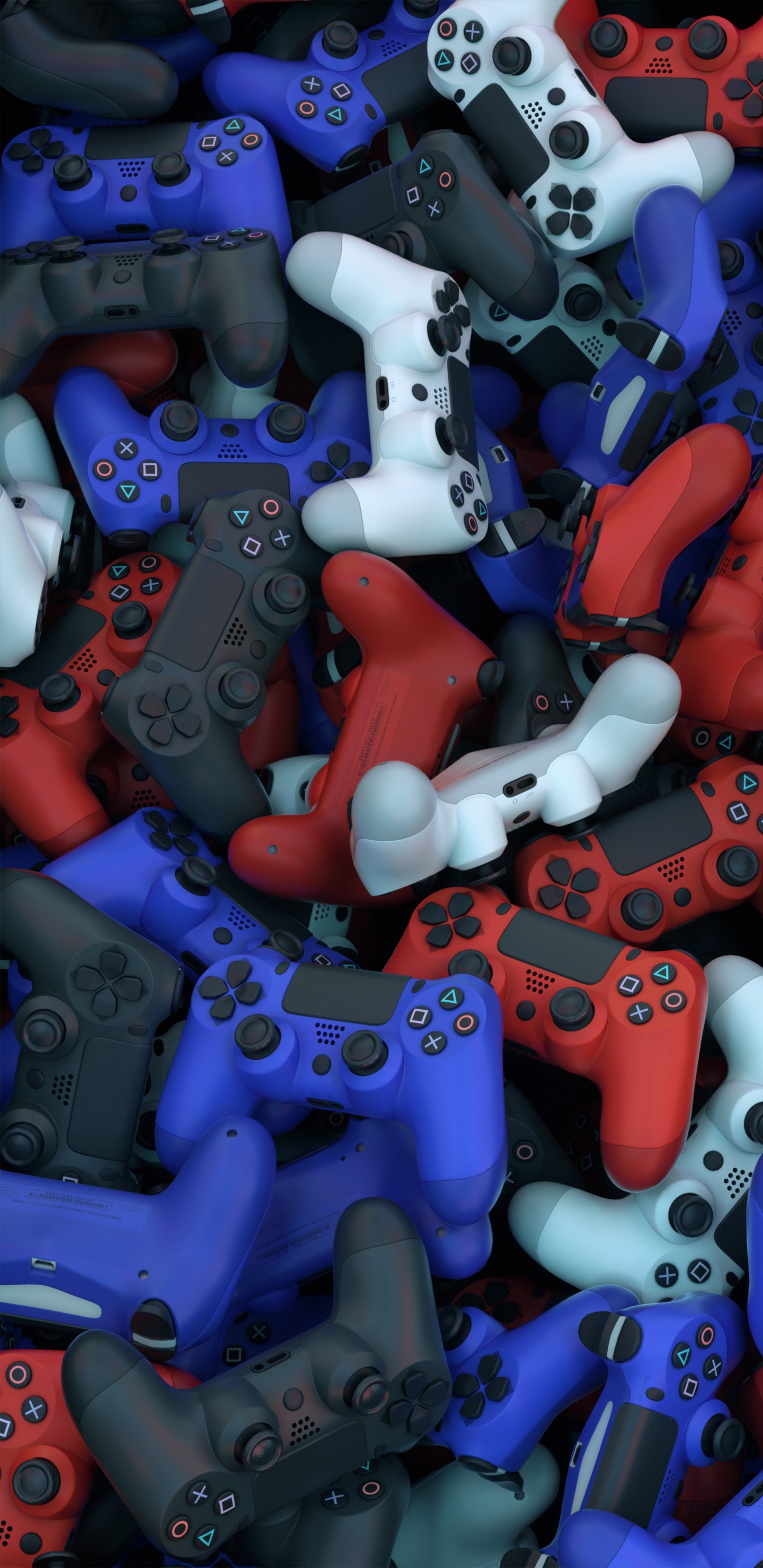 Обои игровой планшет, playstation 4, синий, белые, свет в разрешении 1440x2960