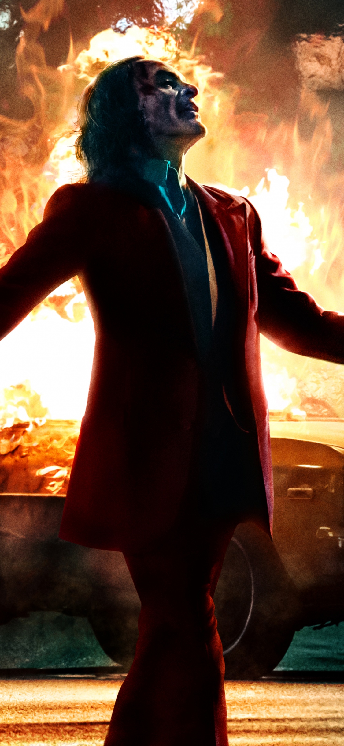 Обои Джокер, огонь, событие, Представление, тепло в разрешении 1125x2436