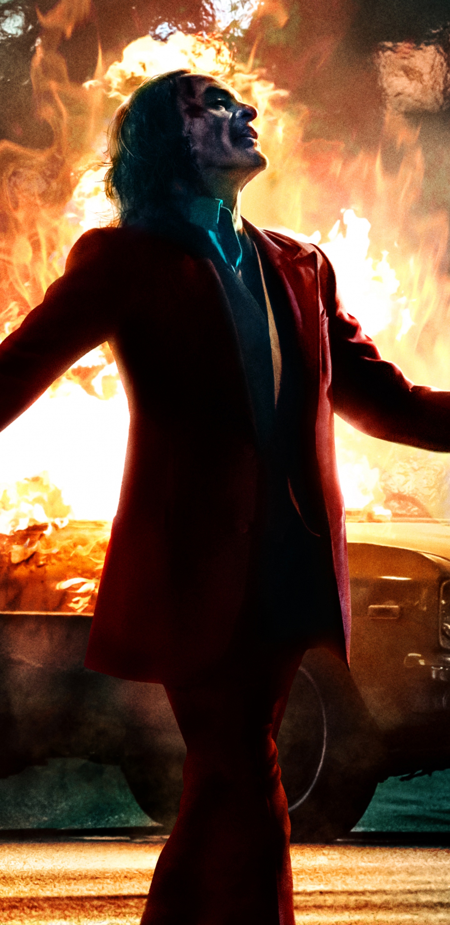 Обои Джокер, огонь, событие, Представление, тепло в разрешении 1440x2960