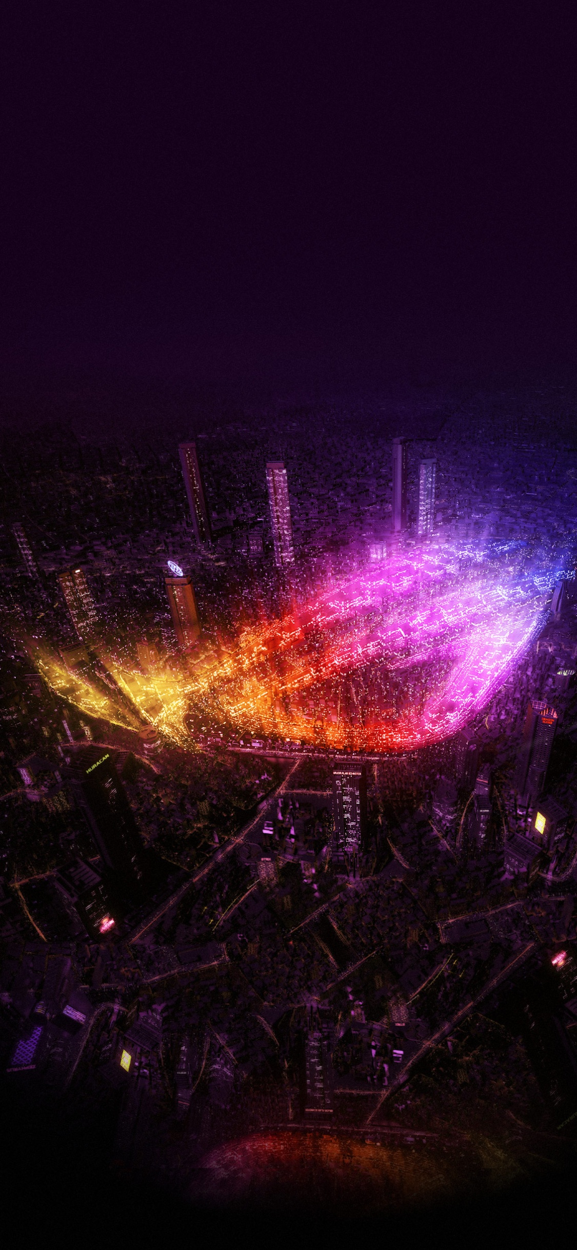 Обои рог телефон 7, asus, пурпур, газ, развлечение в разрешении 1125x2436