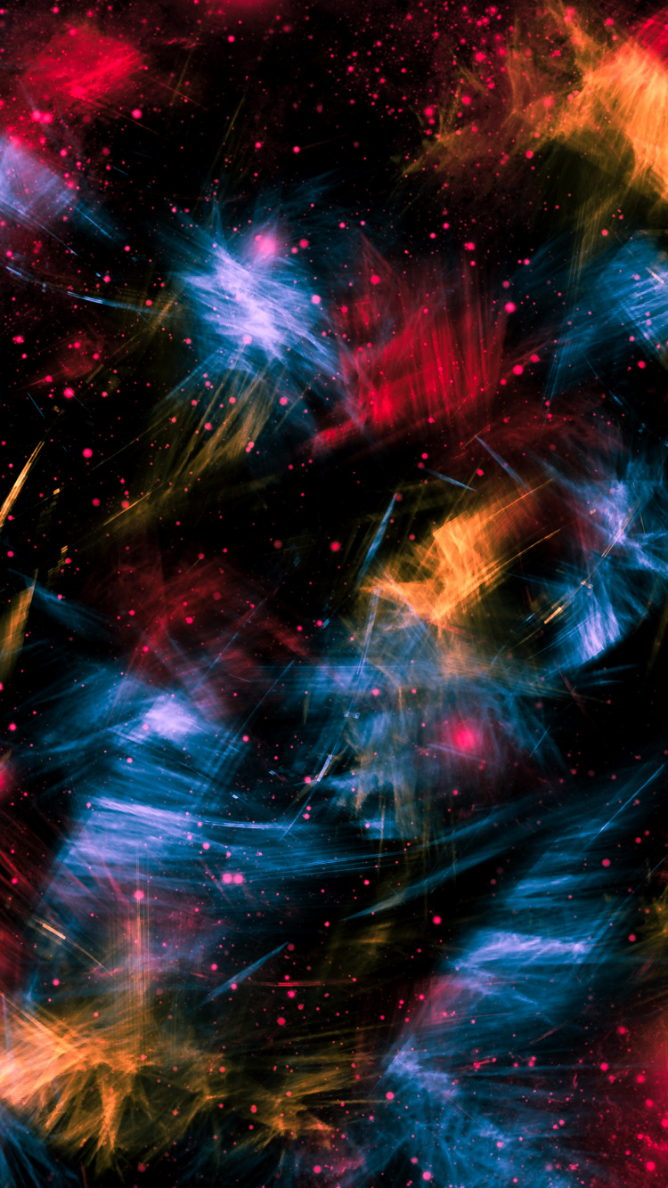 Обои спецэффекты, арт, фрактал, небо, пурпур в разрешении 750x1334