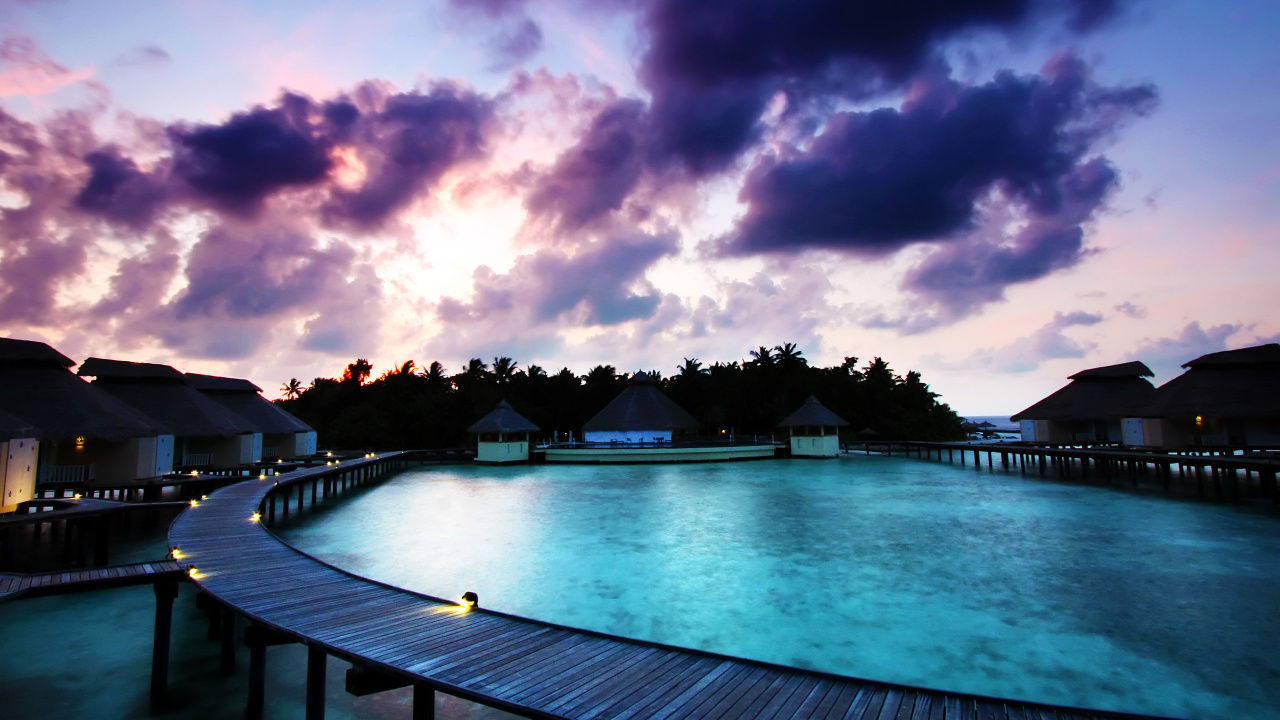 Обои путешествие, вода, облако, плавательный бассейн, море в разрешении 1280x720