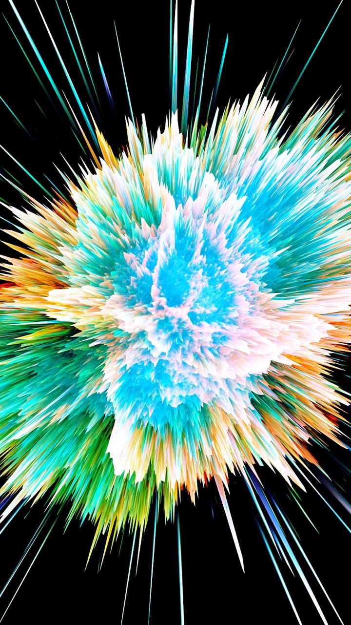 Обои зеленый, графика, салют, электрик, событие в разрешении 720x1280