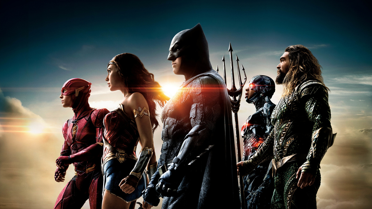 Обои Лига справедливости, Уорнер Бразерс, фильм, небо, Все Знают в разрешении 1280x720