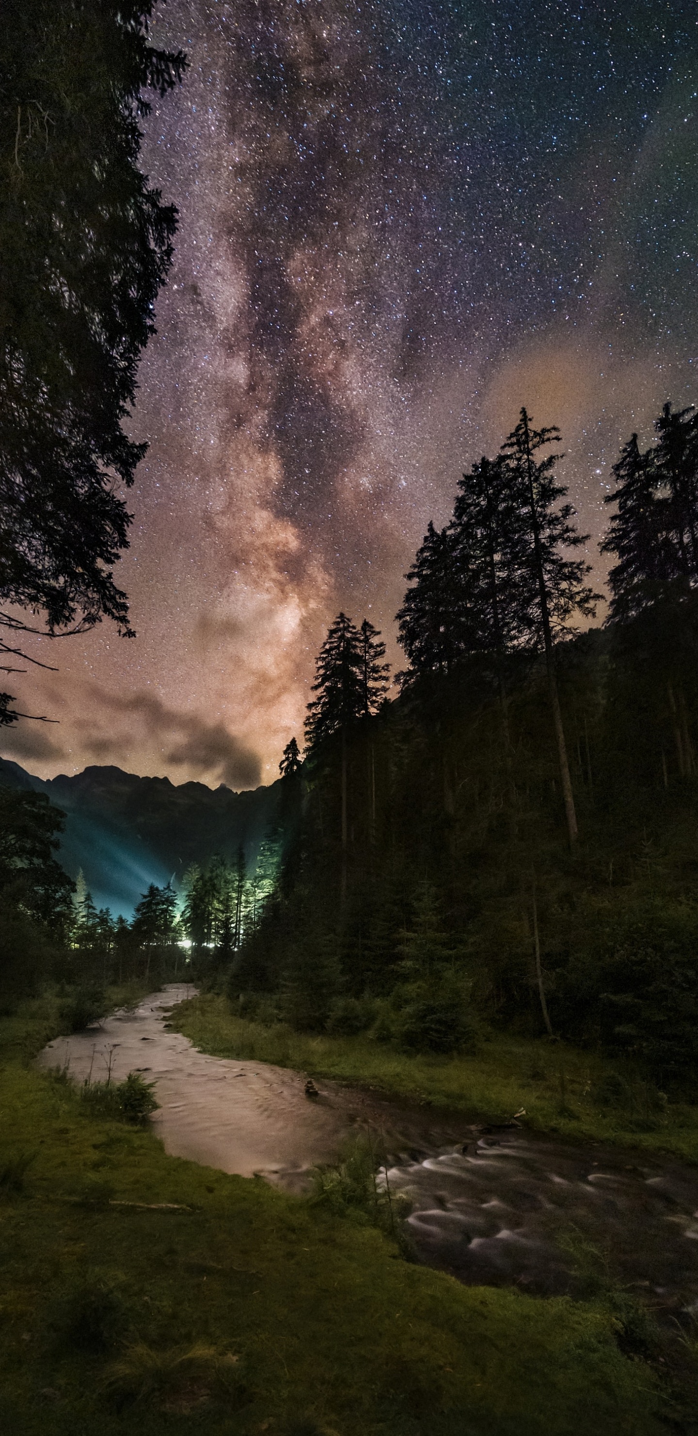 Обои Млечный Путь, Галактика, звезда, Астрономия, небесный объект в разрешении 1440x2960