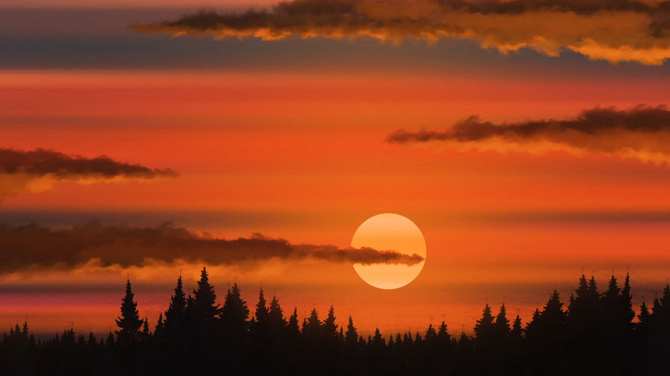 Обои солнечный свет, закат, облако, атмосфера, дневное время в разрешении 1366x768