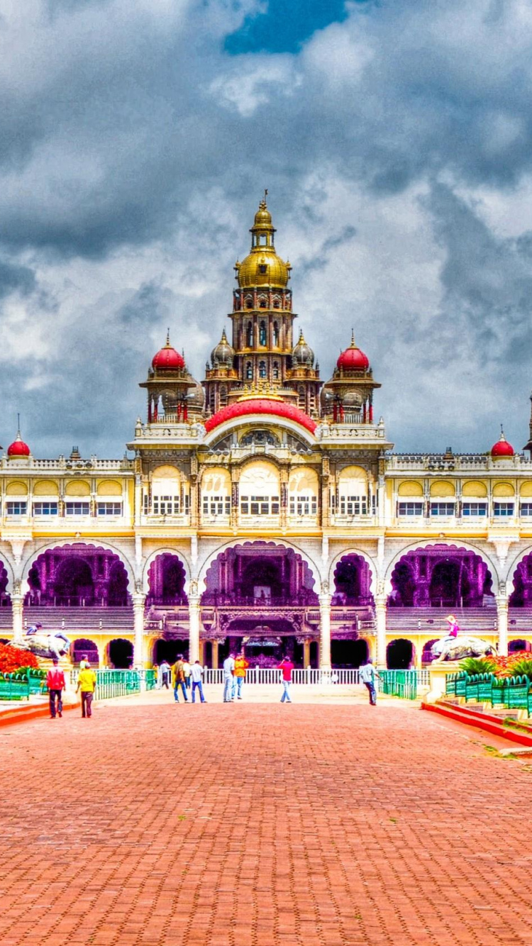 Обои китайская архитектура, Дворец Майсур, дворец, индуистский храм, историческое место в разрешении 750x1334