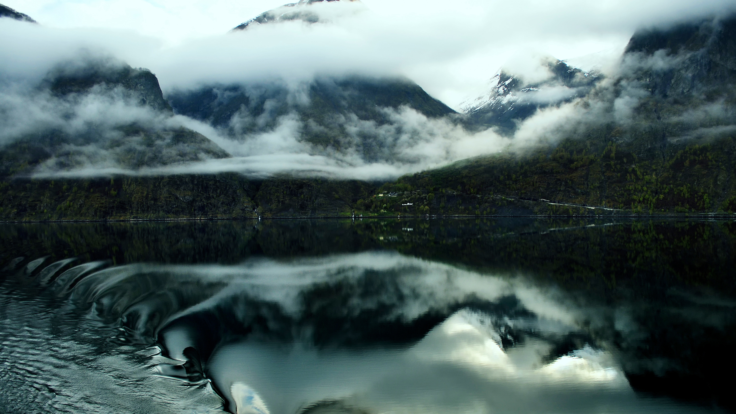 Обои Гранд титон, реки, гора, оксбоу бенд, природа в разрешении 2560x1440