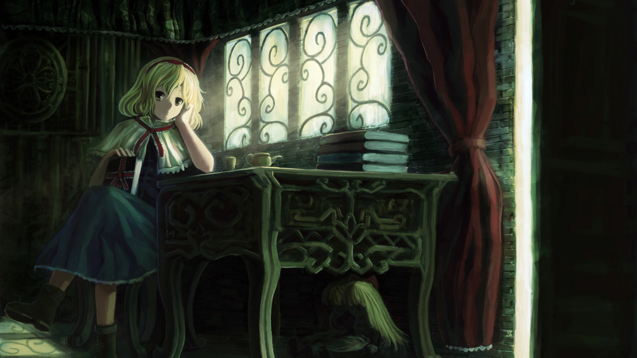 Обои Алиса маргатройд, проект тохо, Мариса кирисаме, арт, визуальное искусство в разрешении 1280x720