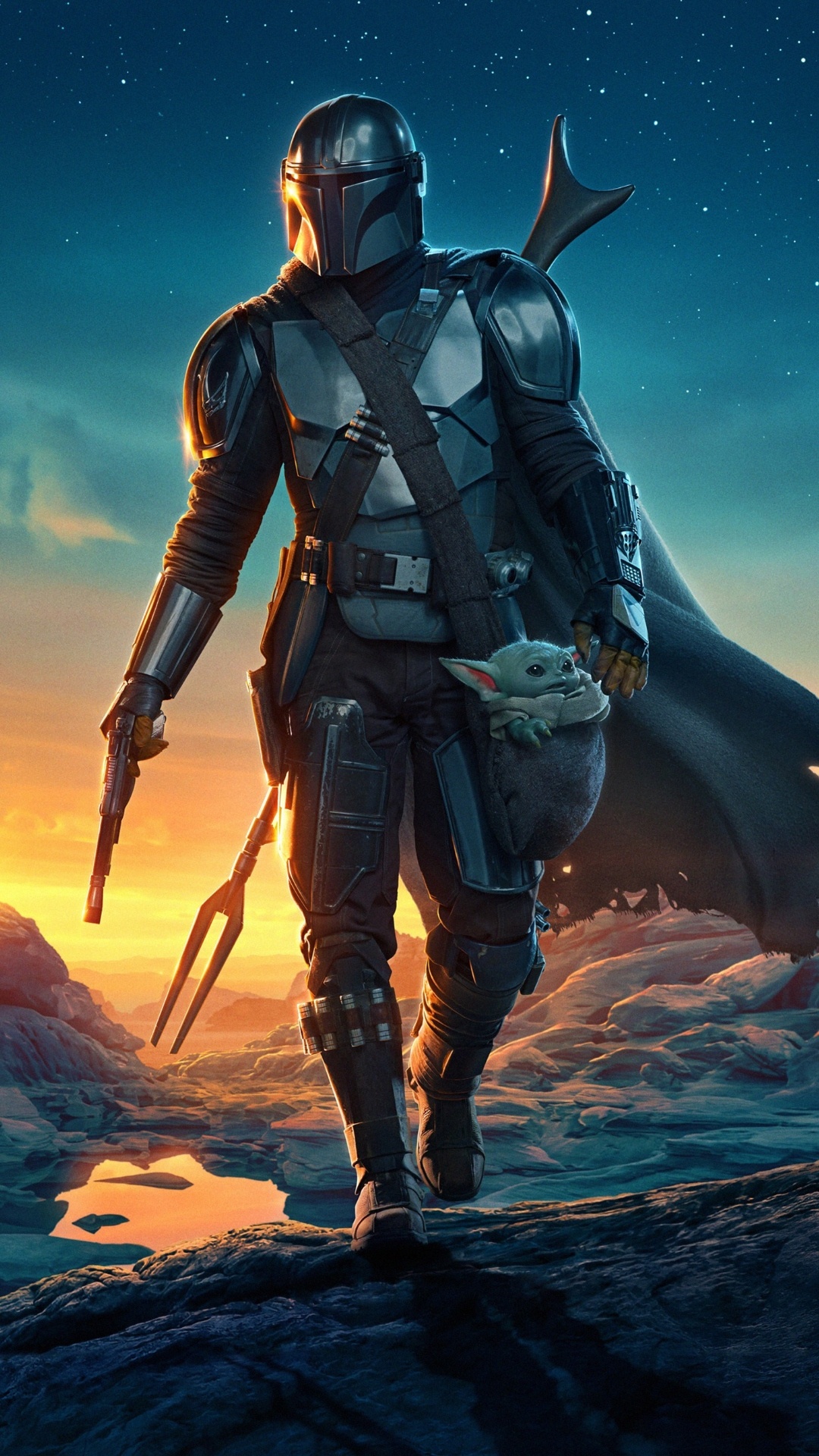 Обои Мандалорец, Грогу, мандалорец - 2 сезон, Асока Тано, звездные войны в разрешении 1080x1920