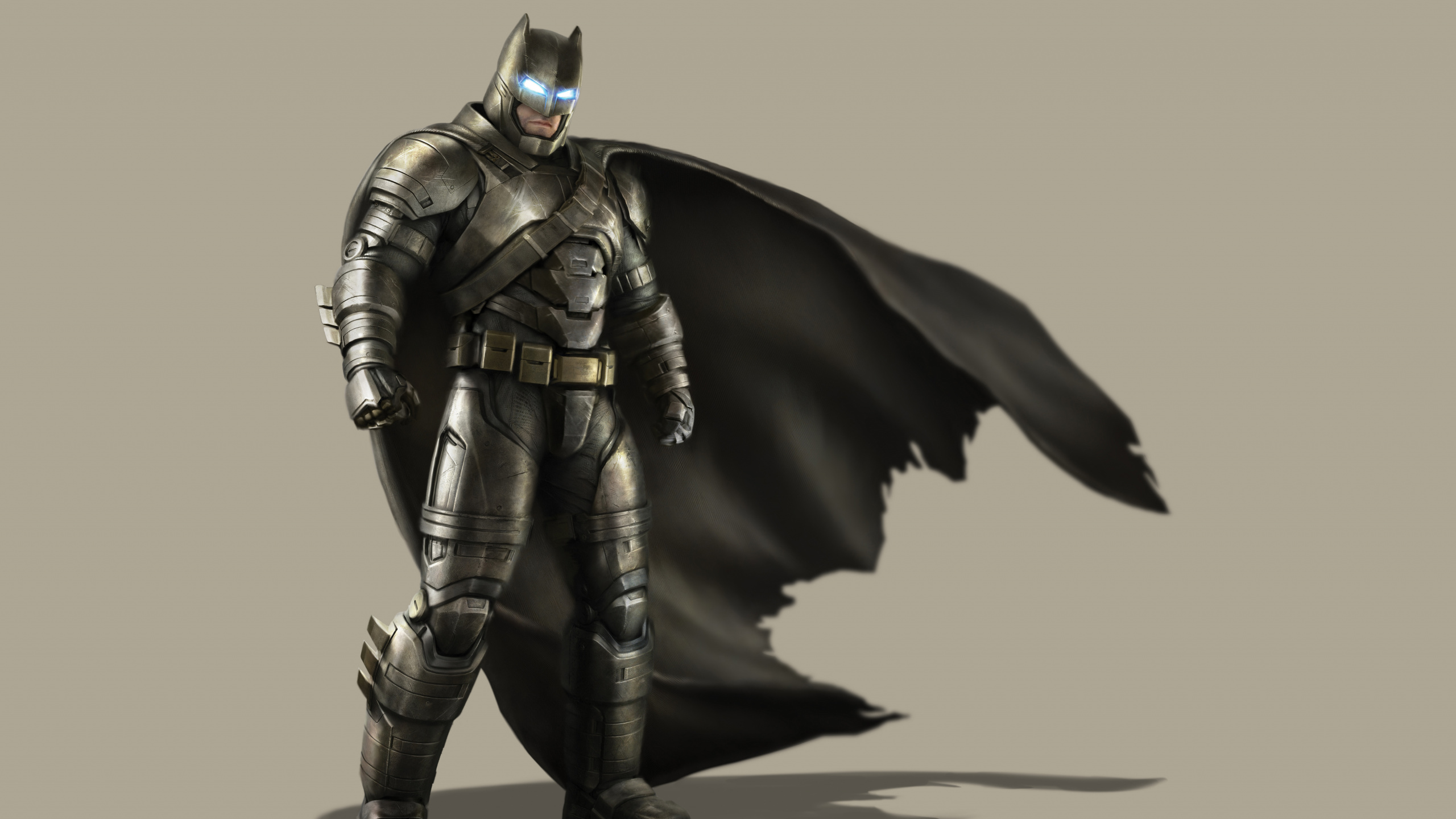 Обои Бэтмен, Бэткостюм, комиксы dc, Расширенная вселенная DC, 3d моделирование в разрешении 2560x1440