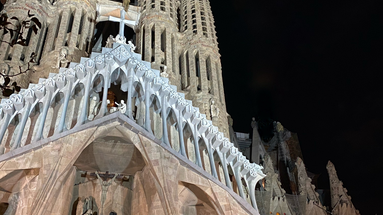 Обои Барселона, Испания, ориентир, средневековая архитектура, собор в разрешении 1280x720