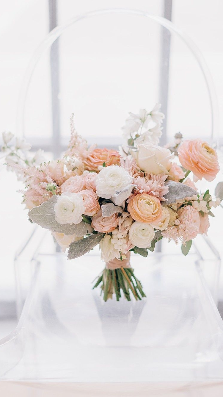 Обои цветочный букет, цветочный дизайн, цветок, свадьба, Роза в разрешении 750x1334