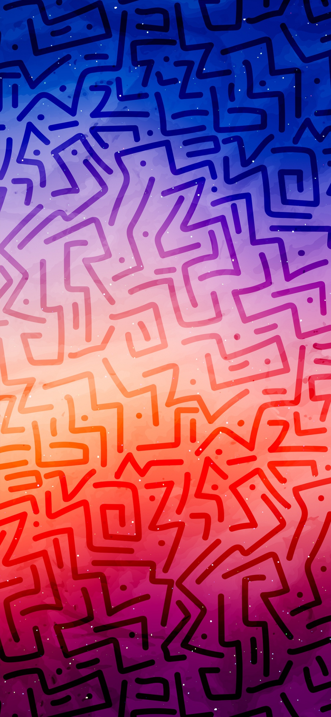 Обои узор, графический дизайн, пурпур, ткань, арт в разрешении 1125x2436