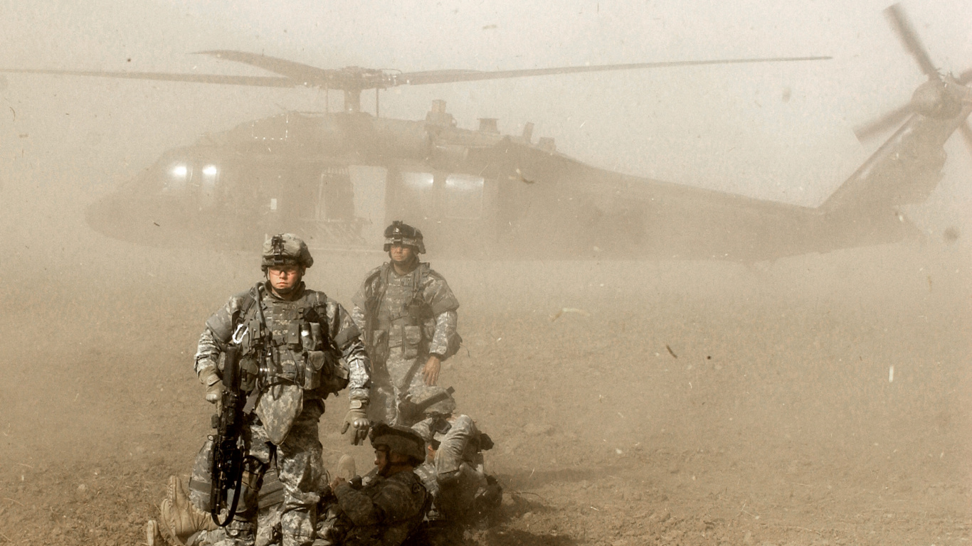 Обои солдат, пехота, военная организация, военнослужащие, отряд в разрешении 1366x768