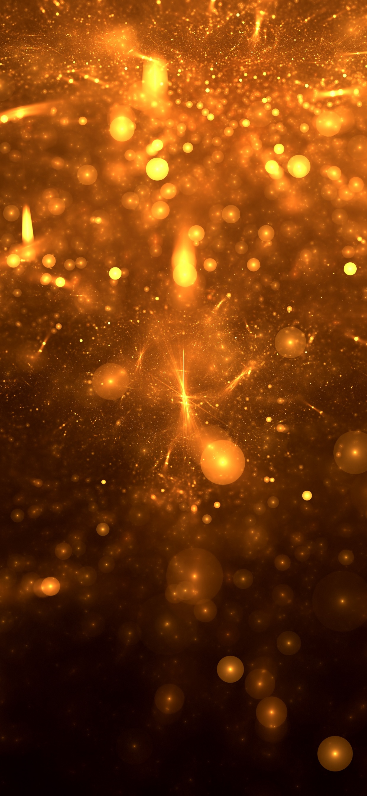 Обои космическое пространство, сияние, коричневый цвет, туманность, иллюстрация в разрешении 1242x2688