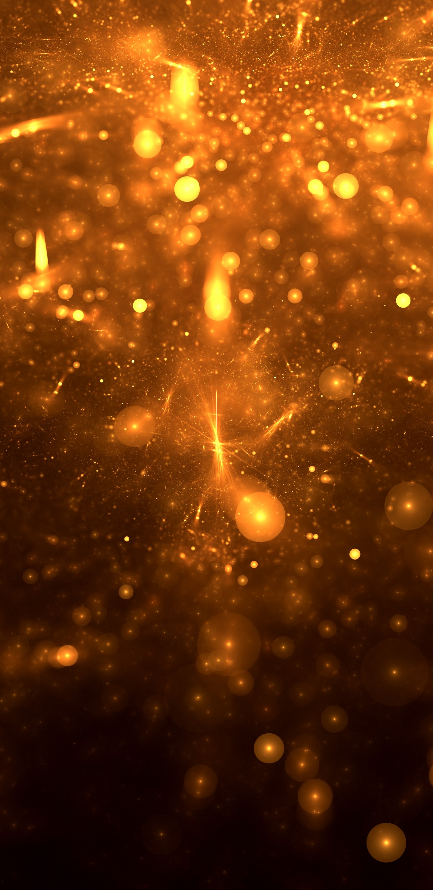 Обои космическое пространство, сияние, коричневый цвет, туманность, иллюстрация в разрешении 1440x2960