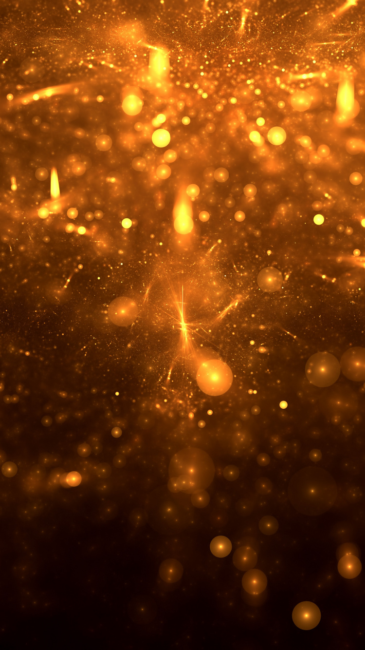 Обои космическое пространство, сияние, коричневый цвет, туманность, иллюстрация в разрешении 750x1334