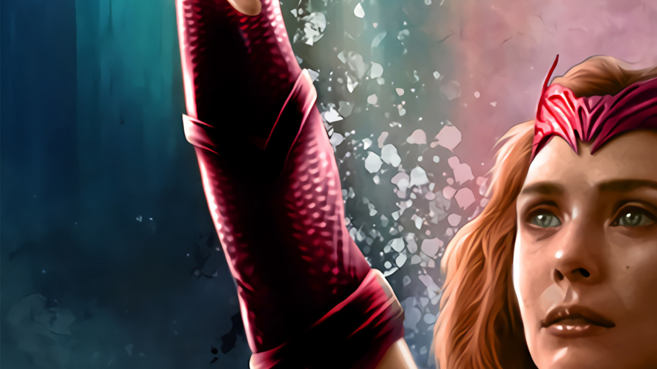 Обои marvel, алая ведьма, Элизабет Олсен, Ванда Maximoff, Эрик Лешерр в разрешении 1280x720