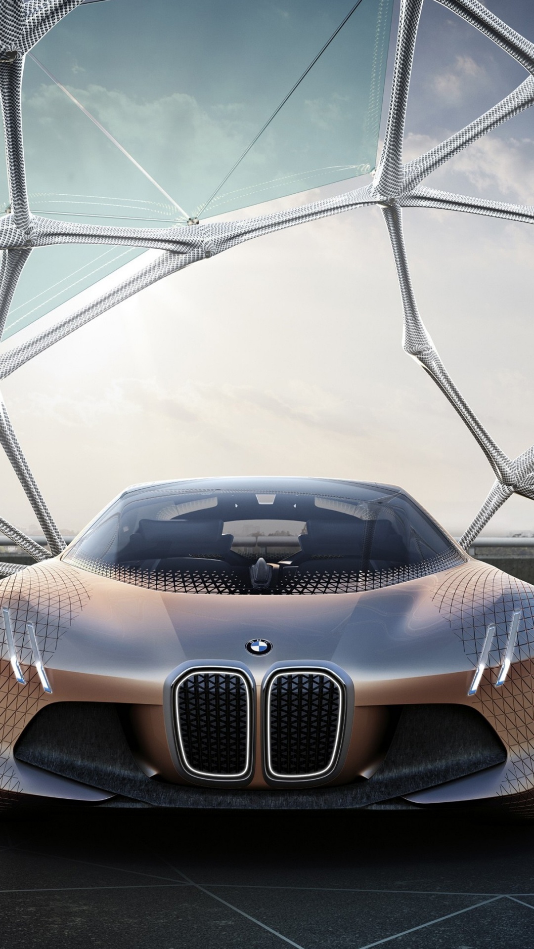 Обои bmw vision next 100 спереди, БМВ рядом 100, bmw, легковые автомобили, Байерише Моторен Верке АГ в разрешении 1080x1920