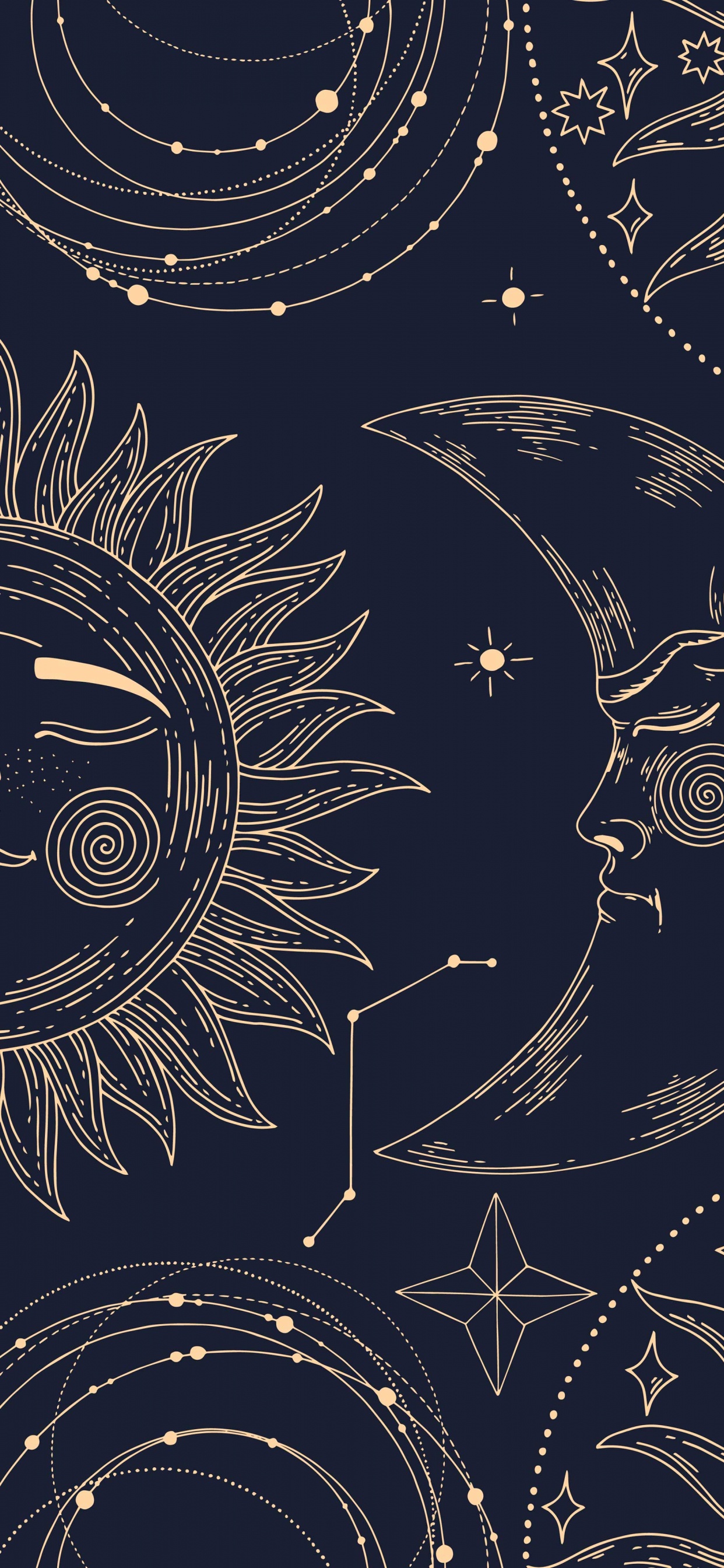 Обои узор, дизайн, черный, арт, круг в разрешении 1242x2688