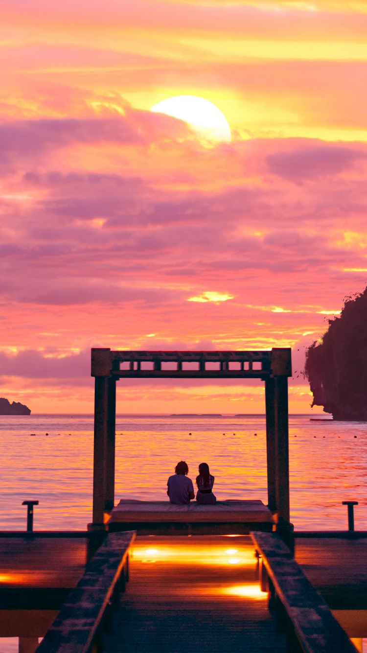 Обои арт, вода, утро, блог, цифровое искусство в разрешении 750x1334