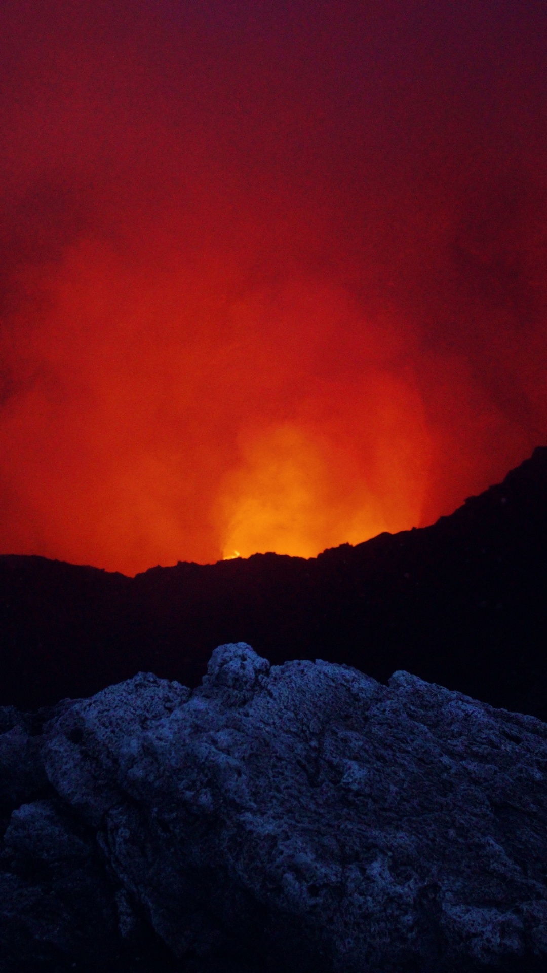 Обои вулкан масая, вулкан, красный цвет, типы вулканических извержений, рок в разрешении 1080x1920